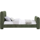  Color_Green  Size_Twin  -- Camila Green Chenille Fabric Upholstered Twin Bed IMAGE 4