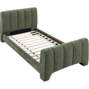  Color_Green  Size_Twin  -- Camila Green Chenille Fabric Upholstered Twin Bed IMAGE 7