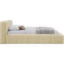  Color_Beige  Size_Twin  -- Carlin Beige Chenille Fabric Upholstered Twin Bed IMAGE 4