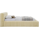 Meridian Carlin Beige Chenille Fabric Twin Bed (3 Boxes) IMAGE 4