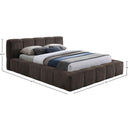  Color_Brown  Size_Full  -- Carlin Brown Chenille Fabric Upholstered Full Bed IMAGE 7