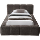  Color_Brown  Size_Twin  -- Carlin Brown Chenille Fabric Upholstered Twin Bed IMAGE 3