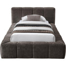 Meridian Carlin Brown Chenille Fabric Twin Bed (3 Boxes) IMAGE 3