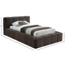 Meridian Carlin Brown Chenille Fabric Twin Bed (3 Boxes) IMAGE 7