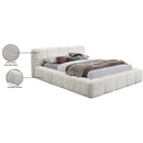  Color_Cream  Size_Full  -- Carlin Cream Chenille Fabric Upholstered Full Bed IMAGE 8