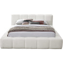 Meridian Carlin Cream Chenille Fabric King Bed (3 Boxes) IMAGE 3