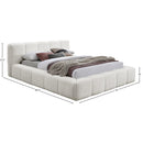 Meridian Carlin Cream Chenille Fabric Queen Bed (3 Boxes) IMAGE 7