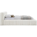  Color_Cream  Size_Twin  -- Carlin Cream Chenille Fabric Upholstered Twin Bed IMAGE 4