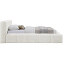 Meridian Carlin Cream Chenille Fabric Twin Bed (3 Boxes) IMAGE 4