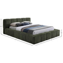 Meridian Carlin Olive Chenille Fabric Full Bed (3 Boxes) IMAGE 7
