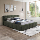 Meridian Carlin Olive Chenille Fabric King Bed (3 Boxes) IMAGE 2