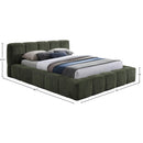  Color_Olive  Size_Queen  -- Carlin Olive Chenille Fabric Upholstered Queen Bed IMAGE 7