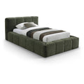  Color_Olive Size_Twin -- Carlin Olive Chenille Fabric Upholstered Twin Bed IMAGE 1