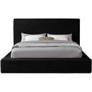 Meridian Dexter Black Corduroy Fabric Full Bed IMAGE 3