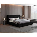 Meridian Dexter Black Corduroy Fabric King Bed IMAGE 2