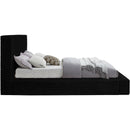  Color_Black  Size_Queen  -- Dexter Black Corduroy Fabric Upholstered Queen Bed IMAGE 4