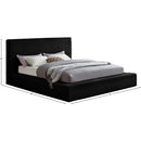 Meridian Dexter Black Corduroy Fabric Queen Bed IMAGE 7