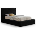  Color_Black Size_Twin -- Meridian Dexter Upholstered Platform Bed IMAGE 1