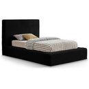  Color_Black  Size_Twin  -- Dexter Black Corduroy Fabric Upholstered Twin Bed IMAGE 1