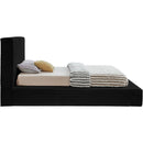  Color_Black  Size_Twin  -- Dexter Black Corduroy Fabric Upholstered Twin Bed IMAGE 4