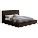 Meridian Dexter Brown Corduroy Fabric Full Bed IMAGE 7