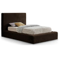  Color_Brown Size_Twin -- Dexter Brown Corduroy Fabric Upholstered Twin Bed IMAGE 1