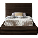  Color_Brown  Size_Twin  -- Dexter Brown Corduroy Fabric Upholstered Twin Bed IMAGE 3