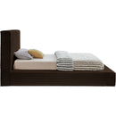  Color_Brown  Size_Twin  -- Dexter Brown Corduroy Fabric Upholstered Twin Bed IMAGE 4