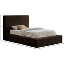  Color_Brown  Size_Twin  -- Dexter Brown Corduroy Fabric Upholstered Twin Bed IMAGE 7