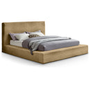  Color_Camel  Size_King  -- Dexter Camel Corduroy Fabric Upholstered King Bed IMAGE 1