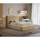  Color_Camel  Size_Twin  -- Dexter Camel Corduroy Fabric Upholstered Twin Bed IMAGE 2