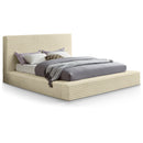  Color_Cream  Size_Full  -- Dexter Cream Corduroy Fabric Upholstered Full Bed IMAGE 1