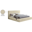 Meridian Dexter Cream Corduroy Fabric King Bed IMAGE 8