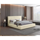 Meridian Dexter Cream Corduroy Fabric Queen Bed IMAGE 2