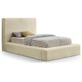  Color_Cream Size_Twin -- Dexter Cream Corduroy Fabric Upholstered Twin Bed IMAGE 1