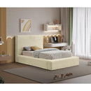  Color_Cream  Size_Twin  -- Dexter Cream Corduroy Fabric Upholstered Twin Bed IMAGE 2