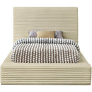  Color_Cream  Size_Twin  -- Dexter Cream Corduroy Fabric Upholstered Twin Bed IMAGE 3