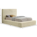  Color_Cream  Size_Twin  -- Dexter Cream Corduroy Fabric Upholstered Twin Bed IMAGE 7