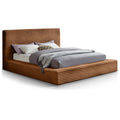  Color_Saddle  Size_Full  -- Dexter Saddle Corduroy Fabric Upholstered Full Bed IMAGE 1