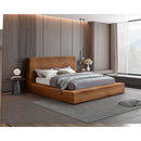  Color_Saddle  Size_Full  -- Dexter Saddle Corduroy Fabric Upholstered Full Bed IMAGE 2