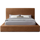  Color_Saddle  Size_Queen  -- Dexter Saddle Corduroy Fabric Upholstered Queen Bed IMAGE 3