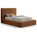  Color_Saddle Size_Twin -- Dexter Saddle Corduroy Fabric Upholstered Twin Bed IMAGE 1