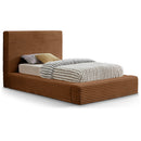 Meridian Dexter Saddle Corduroy Fabric Twin Bed IMAGE 1