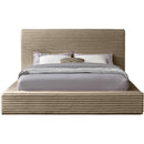  Color_Taupe  Size_King  -- Dexter Taupe Corduroy Fabric Upholstered King Bed IMAGE 3