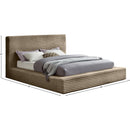 Meridian Dexter Taupe Corduroy Fabric King Bed IMAGE 7
