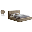  Color_Taupe  Size_Queen  -- Dexter Taupe Corduroy Fabric Upholstered Queen Bed IMAGE 8
