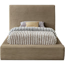  Color_Taupe  Size_Twin  -- Dexter Taupe Corduroy Fabric Upholstered Twin Bed IMAGE 3
