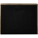 Meridian Dexter Taupe Corduroy Fabric Twin Bed IMAGE 5