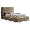  Color_Taupe  Size_Twin  -- Dexter Taupe Corduroy Fabric Upholstered Twin Bed IMAGE 7
