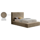  Color_Taupe  Size_Twin  -- Dexter Taupe Corduroy Fabric Upholstered Twin Bed IMAGE 8